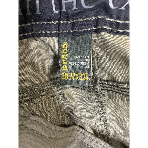 Prana Mens Stretch Zion Pant 28X32 Cargo Pocket Outdoor Hiking Camping Green - Picture 13 of 14